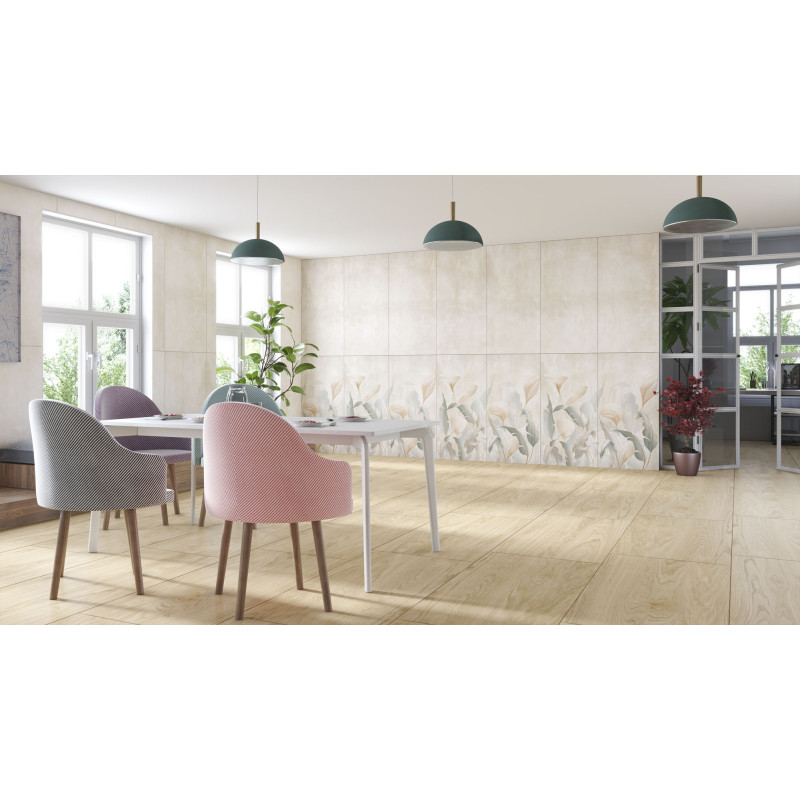 Гранитогрес Cemento Flowers Cream R